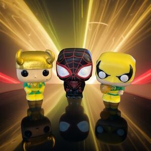 2019 Funko Pocket Pop! Marvel 80th Anniversary Loki, Spider-Man & Mini Pops